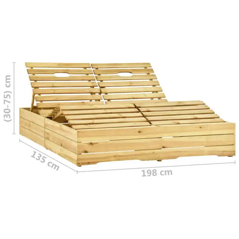 Houten tuinbed met kussens voor rustieke buitenstijl - Ligstoelen