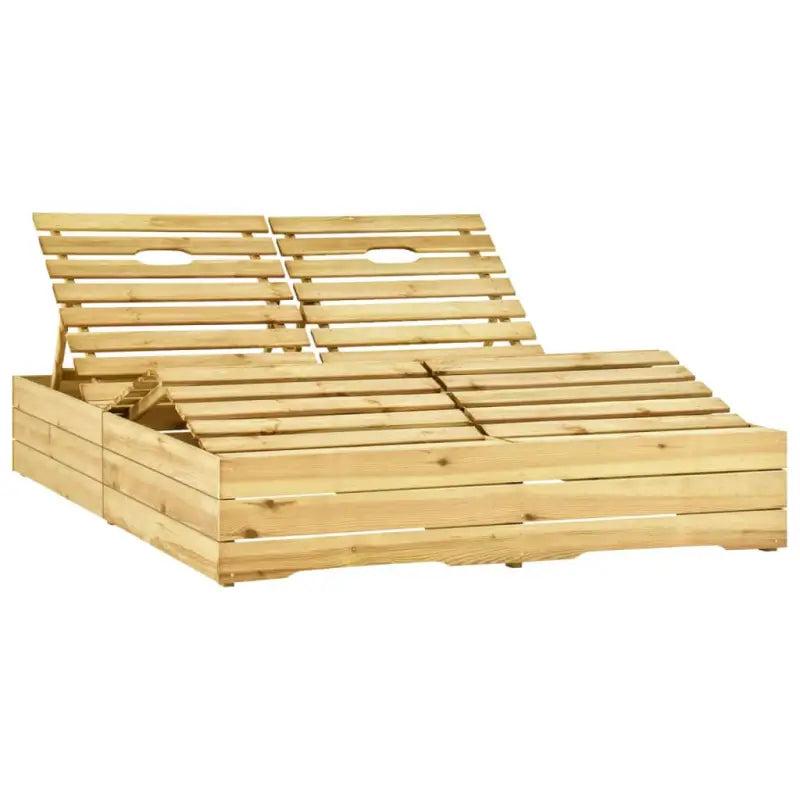 Houten tuinbed met kussens voor rustieke buitenstijl - Ligstoelen
