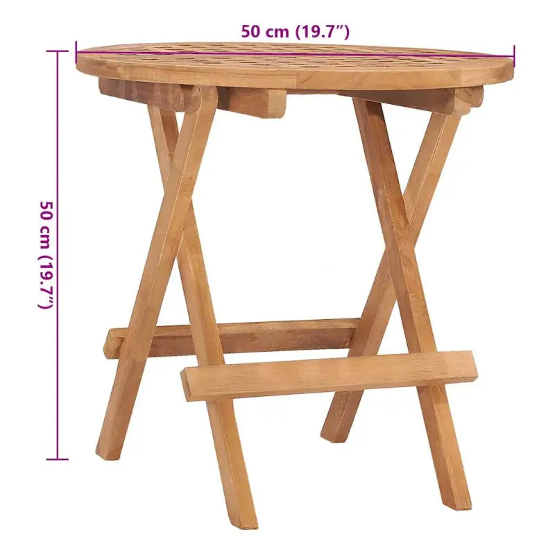 Houten tuinset met fijn geschuurd teakhout en afmetingen voor tafel en stoel - Tuinsets