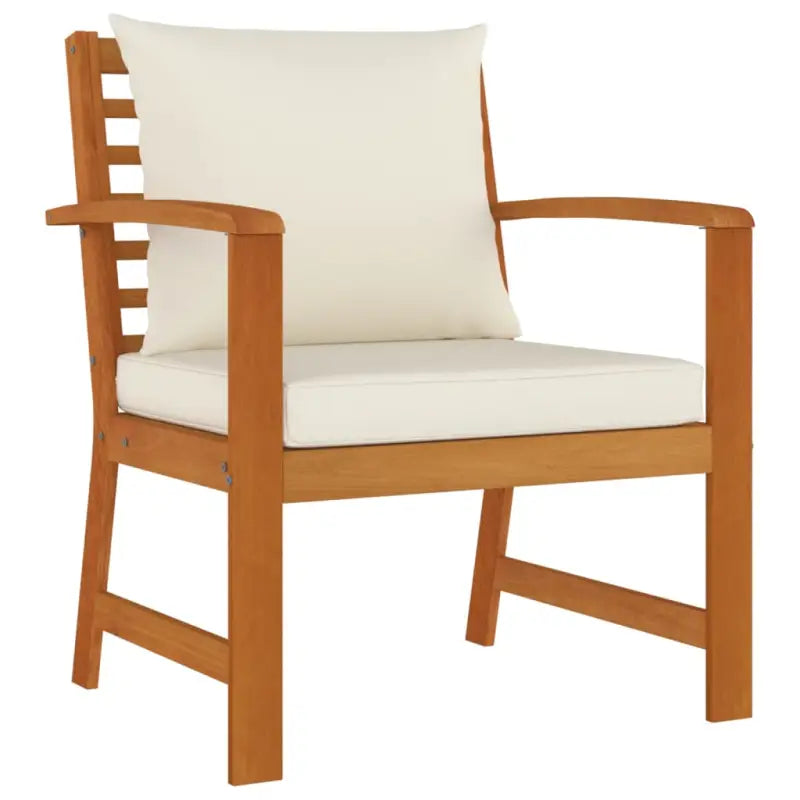 Houten tuinset van massief acaciahout met olieafwerking en comfortabele kussens - Tuinsets