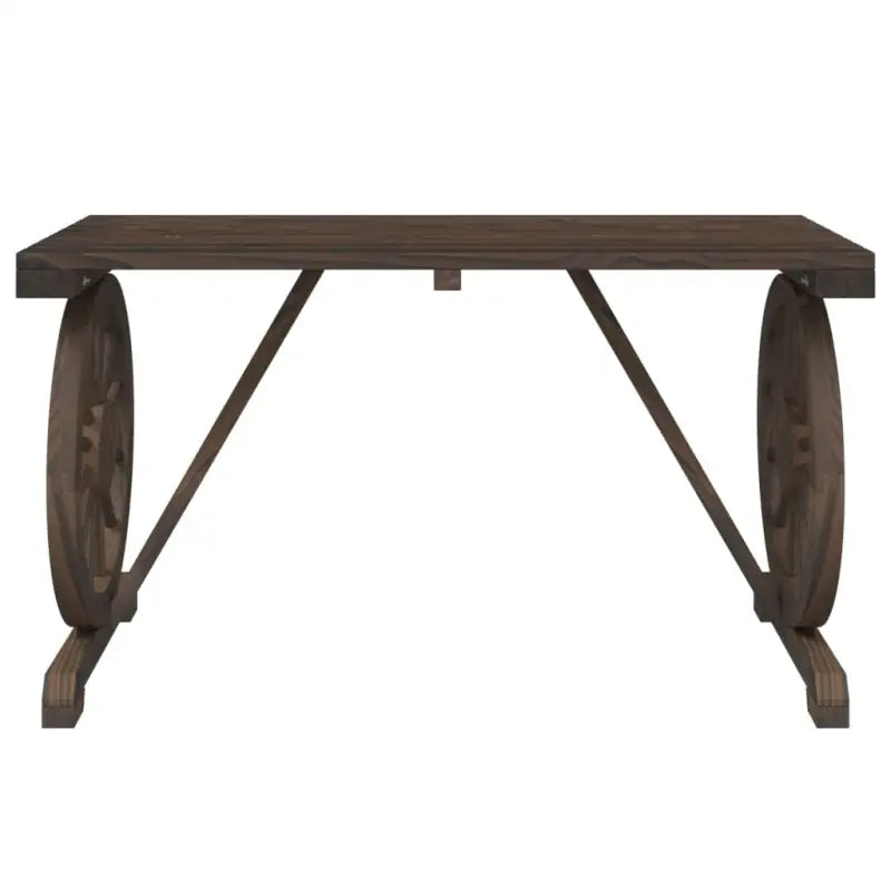 Houten tuinset van massief vurenhout met gebrande uitstraling - Tuinsets