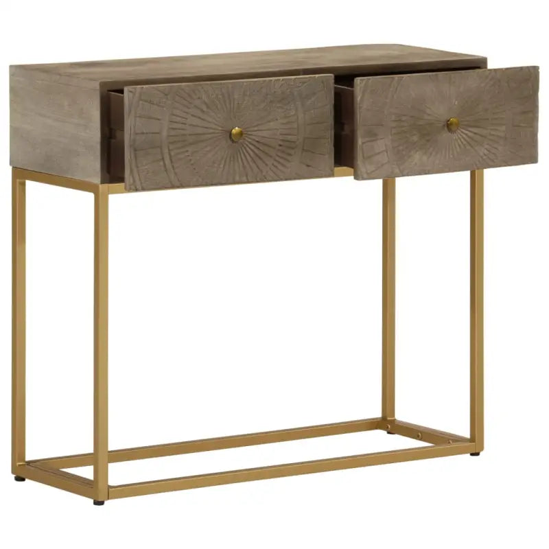 Houten wandtafel met opbergkasten van massief mangohout - Opbergkasten & lockerkasten