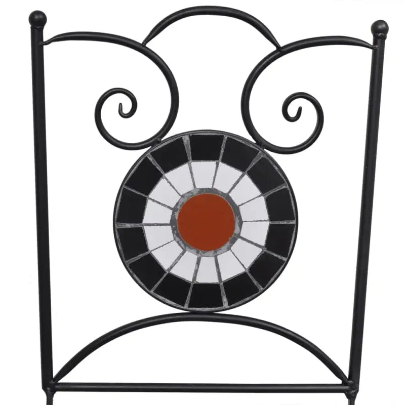 Ijzeren frame mozaïek bistroset voor tuin en balkon laten staan levering bevat - Tuinsets