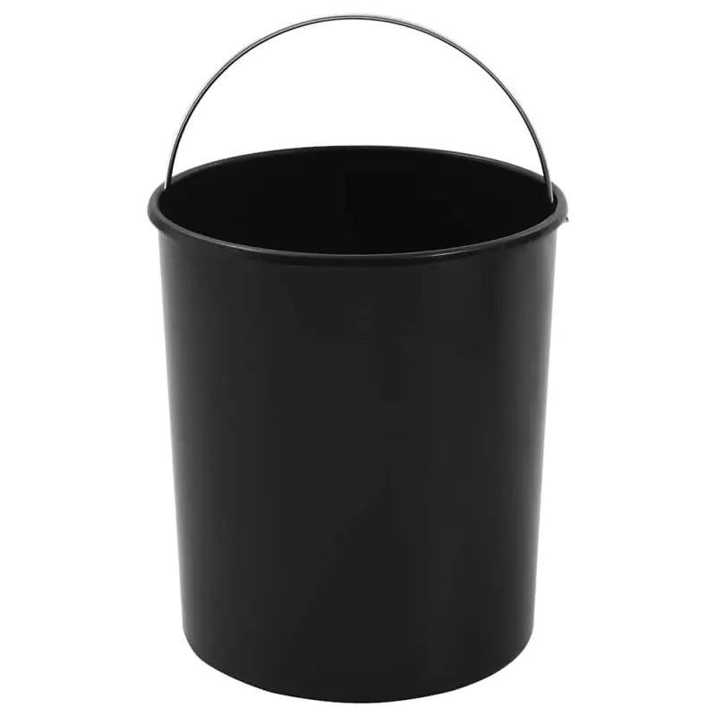 Inbouw prullenbak roestvrij staal levering bevat 12 L voor keukenafval - Zwart en zilver / 27 x 31 cm / 1