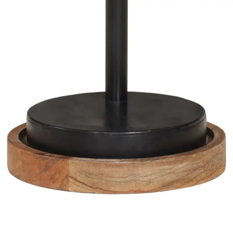 Industriële bureaulamp met massief mangohout en e27 fitting - Lampen