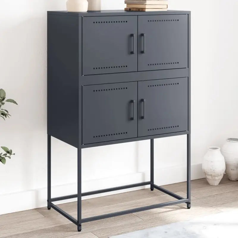 Industriële Dressoir met Robuust Staal voor Woon- en Slaapkamers - Antraciet / 1 - Dressoirs & buffetkasten