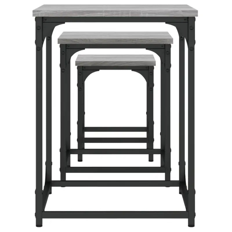 Industriële grijze salontafels in bewerkt hout voor kleine ruimtes - Salontafels