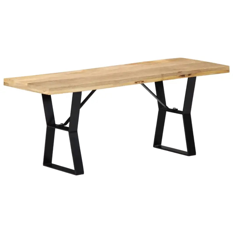 Industriële houten bankje voor keuken en eettafel van massief mangohout - Bruin / 110 cm - Keuken- & eettafelbanken