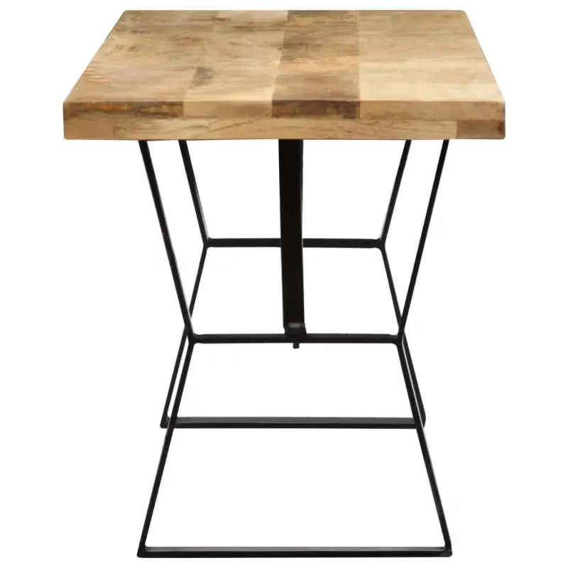 Industriële houten bankje voor keuken en eettafel van massief mangohout - Bruin / 110 cm - Keuken- & eettafelbanken