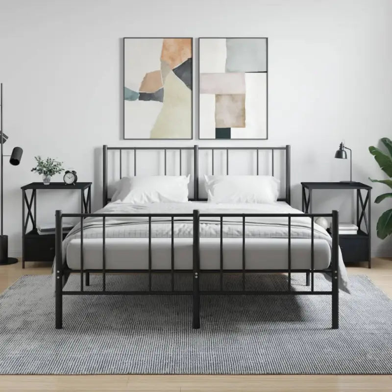 Industriële nachtkastje biedt duurzaamheid met bewerkt hout en verstelbare poten - Zwart / 2 - Nachtkastjes