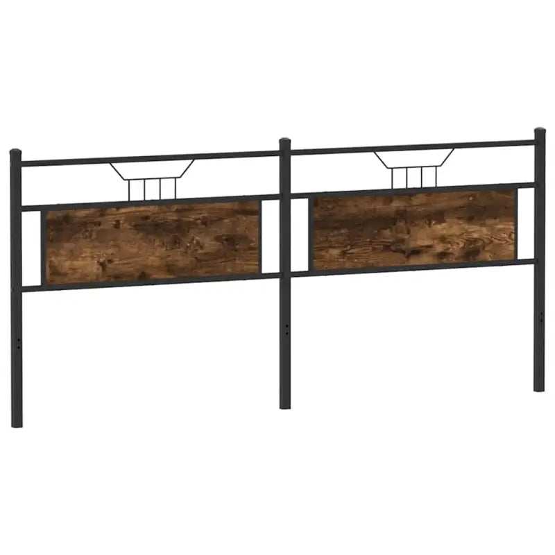 Industriële stijl hoofdbord van bewerkt hout met vierkante buizen - Hoofdborden en voetborden