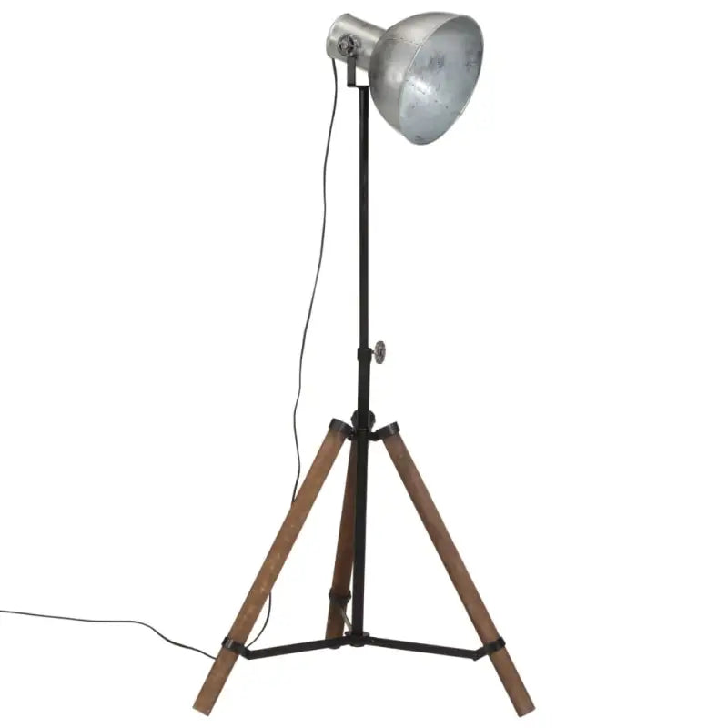 Industriële vloerlamp van massief mangohout met E27 fitting - Lampen