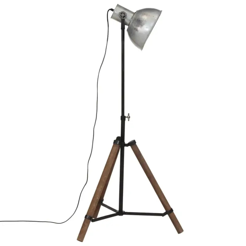 Industriële vloerlamp van massief mangohout met E27 fitting - Lampen