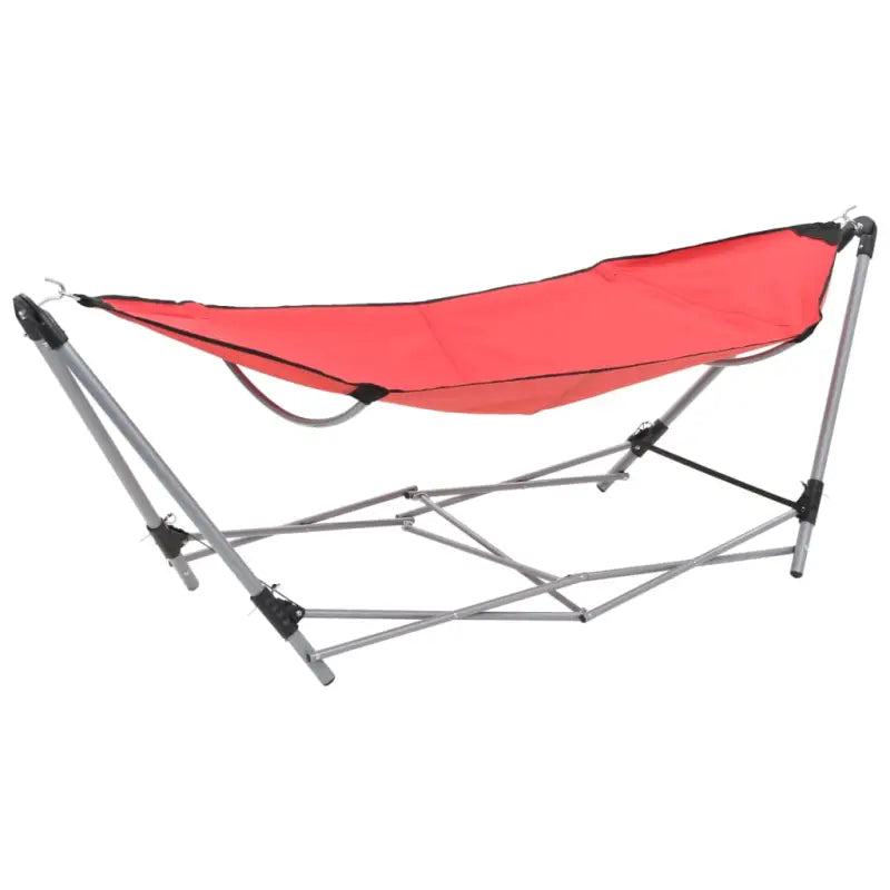 Inklapbare standaard hangmat met gepoedercoat staal en 600d oxford - Rood / 1 - Hangmatten