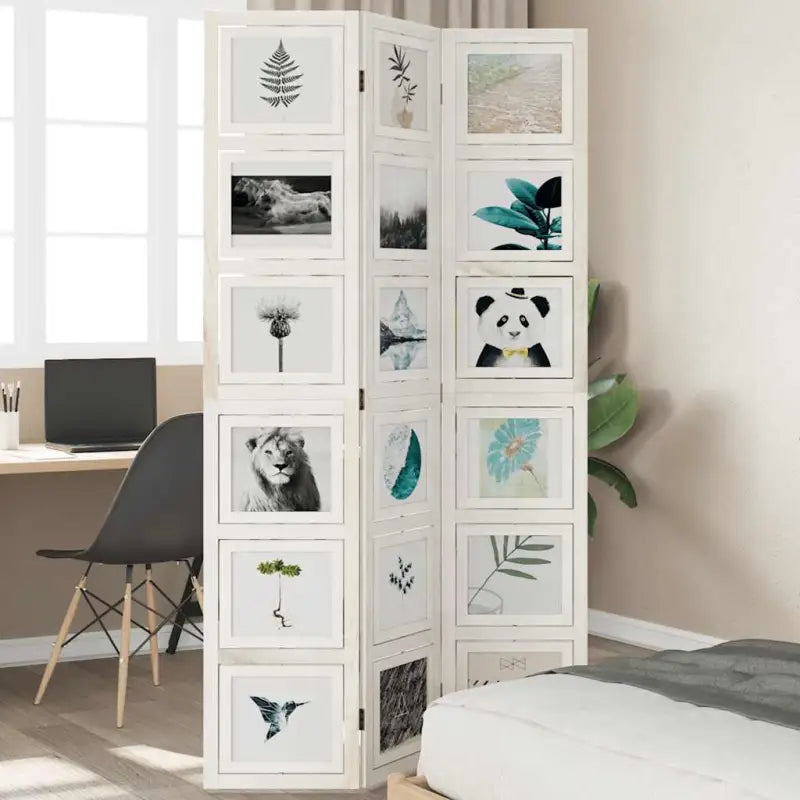 Kamerscherm van massief paulowniahout voor gebruik binnenshuis - 40 x 200 cm / 3 - Kamerschermen