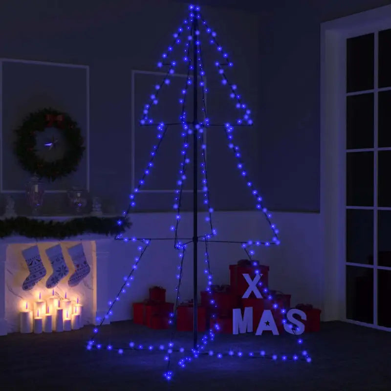 Kerstkegelboom met krachtige LED’s voor sfeervolle versiering - Blauw / 180 x 118 cm / 1 - Kerstbomen