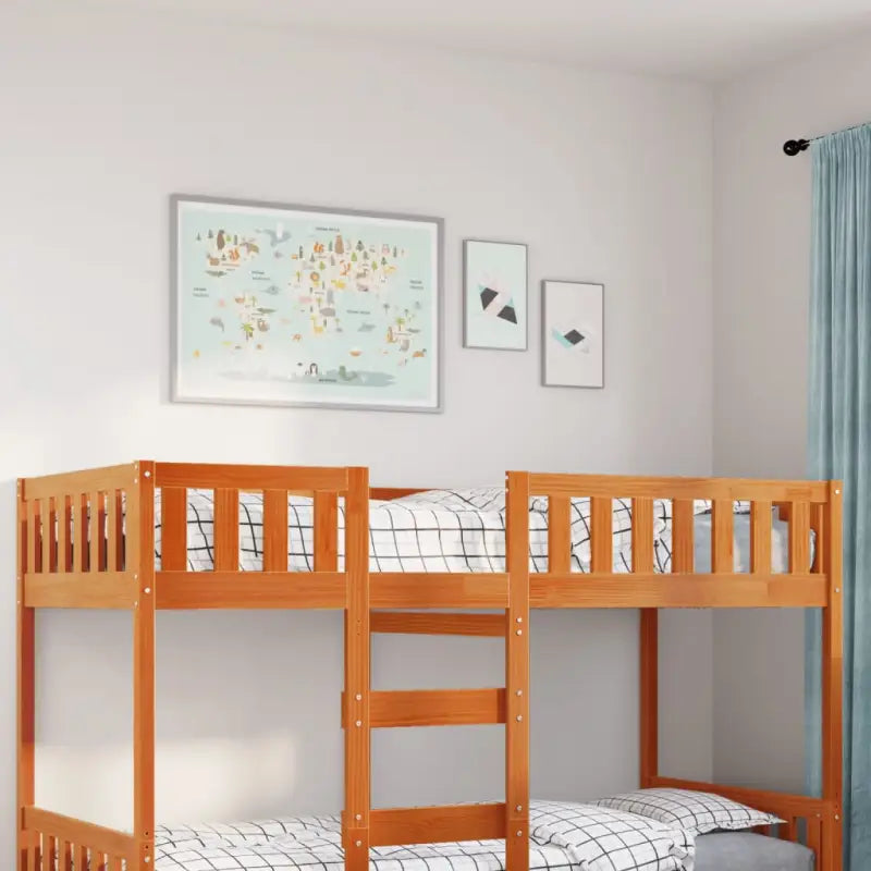 Kinderbed met massief grenenhout voor een goede nachtrust - Wasbruin / 75 x 190 cm - Bedden & bedframes