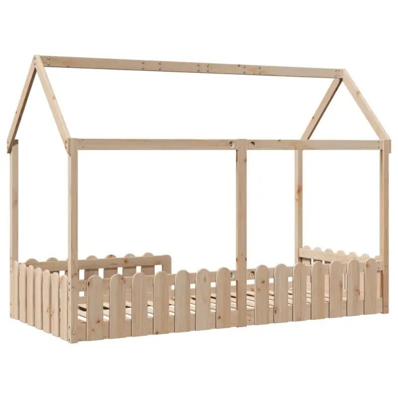 Kinderbed met open dakstructuur van massief grenenhout - Bedden & bedframes
