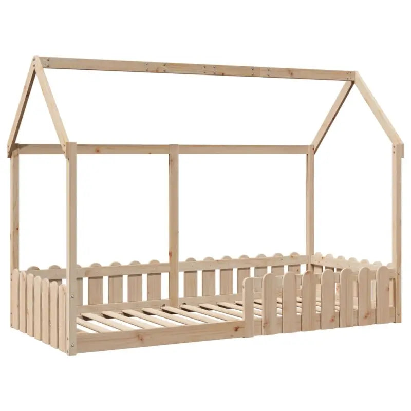 Kinderbed met open dakstructuur van massief grenenhout - Bedden & bedframes