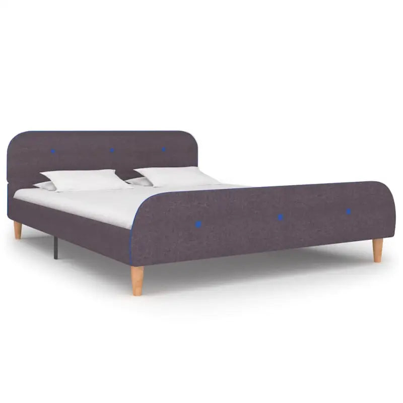 Klassiek bedframe met houten poten voor elegante slaapkamerstijl - Taupe / 135 x 190 cm - Bedden & bedframes