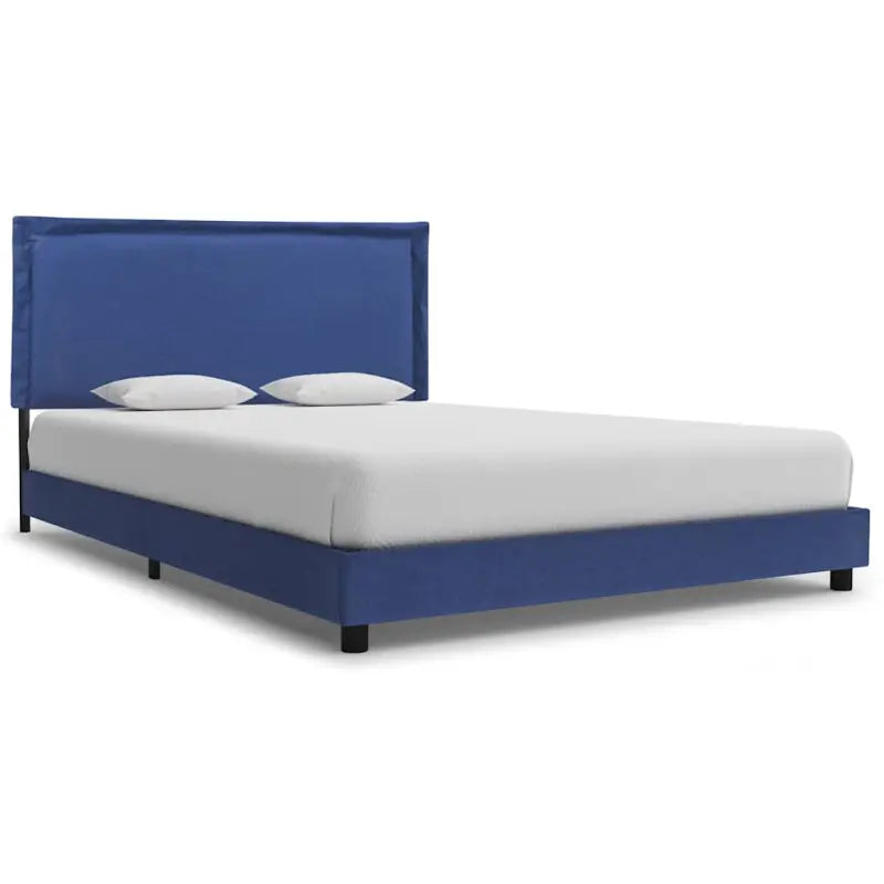 Klassiek bedframe met massief houten poten en elegante uitstraling - Blauw / 135 x 190 cm - Bedden & bedframes