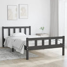 Klassiek bedframe van massief grenenhout voor een tijdloze slaapkamer uitstraling - Grijs / 100 x 200 cm - Bedden &