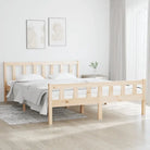 Klassiek bedframe van massief grenenhout voor een tijdloze slaapkamer uitstraling - Naturel / 150 x 200 cm - Bedden &