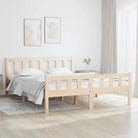 Klassiek bedframe van massief grenenhout voor een tijdloze slaapkamer uitstraling - Naturel / 120 x 190 cm - Bedden &