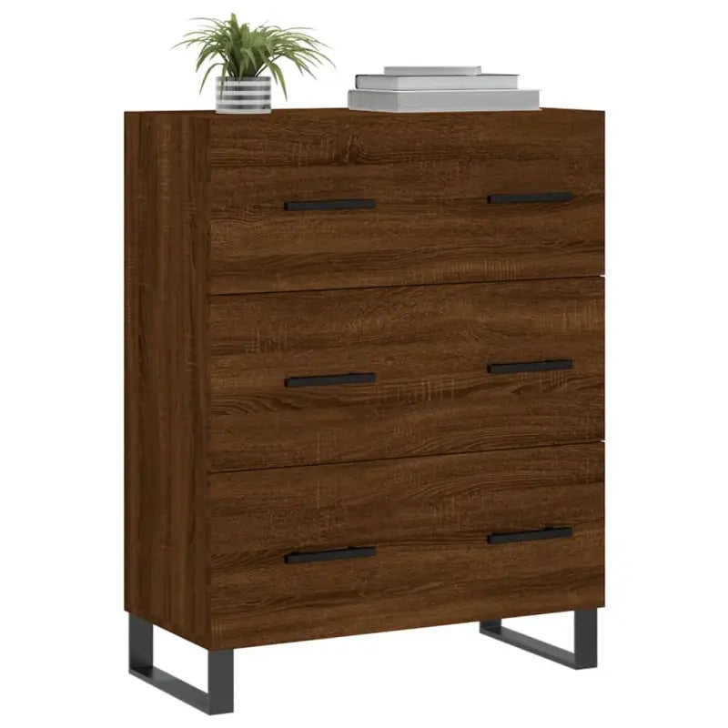Klassiek dressoir met bewerkt hout en metalen pootjes voor een tijdloze look - Dressoirs & buffetkasten