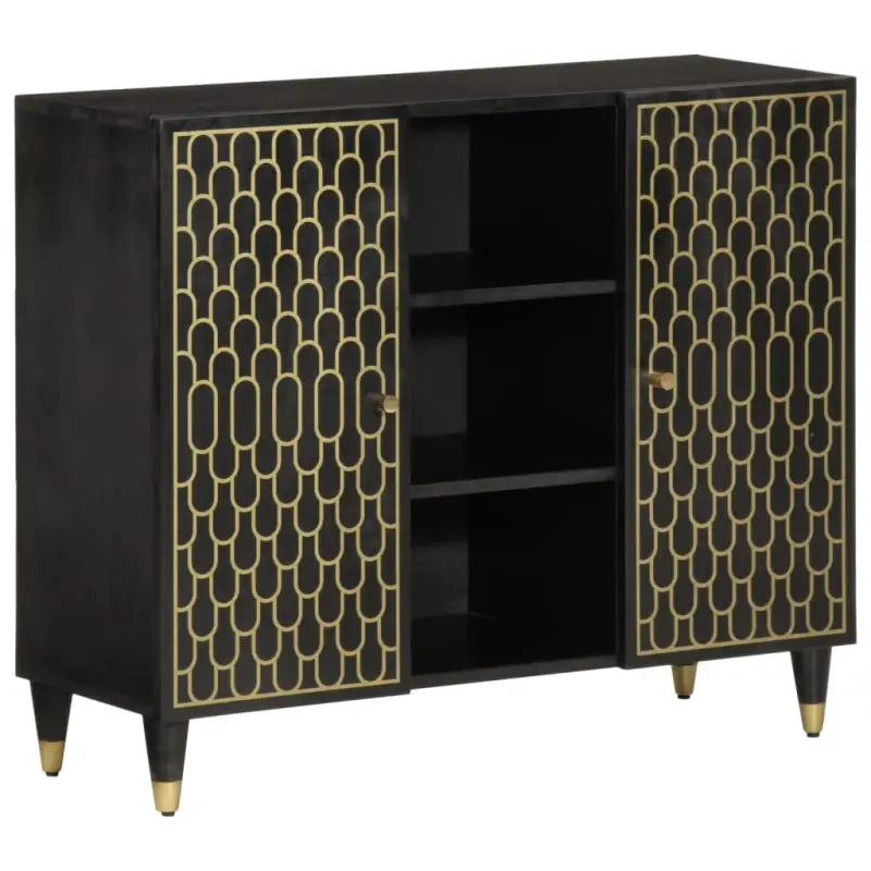 Klassiek dressoir met massief mangohout en houten poten - Dressoirs & buffetkasten