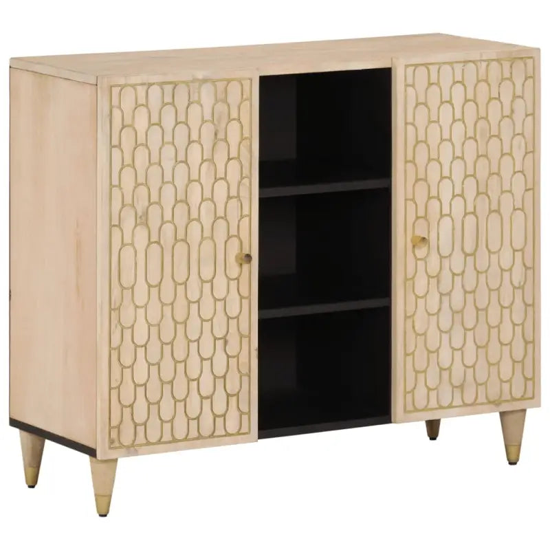 Klassiek dressoir met massief mangohout en houten poten - Naturel / 1 - Dressoirs & buffetkasten