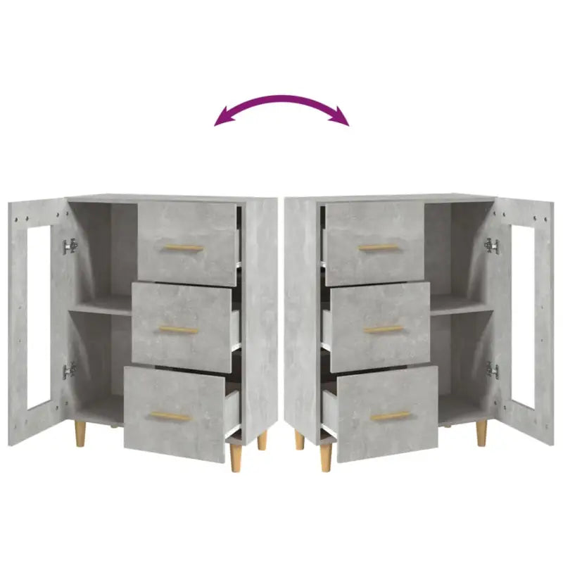 Klassiek dressoir met visuele glazen deur voor elegante opslag - Dressoirs & buffetkasten