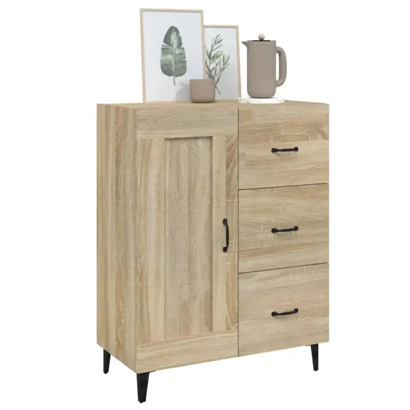 Klassiek dressoir van bewerkt hout met elegante uitstraling - Dressoirs & buffetkasten