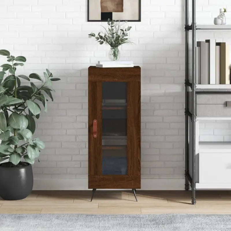 Klassiek dressoir van bewerkt hout met tijdloze uitstraling - bruin eikenkleur / 1 - Dressoirs & buffetkasten