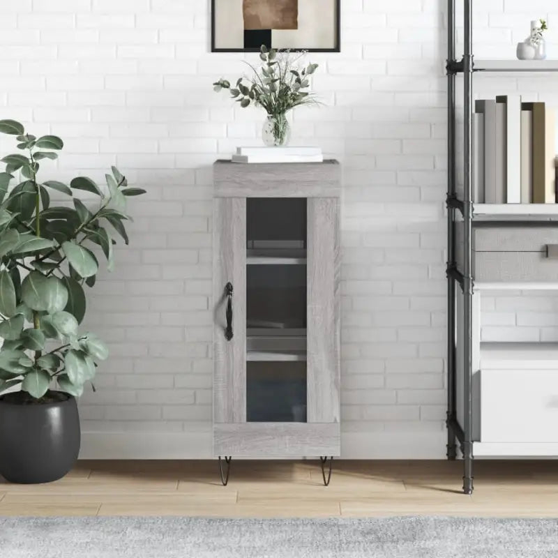 Klassiek dressoir van bewerkt hout met tijdloze uitstraling - Grijs sonoma / 1 - Dressoirs & buffetkasten