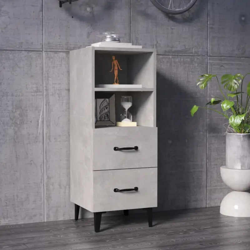 Klassiek dressoir van bewerkt hout voor een elegante en praktische woonkamer - Betongrijs / 1 - Dressoirs & buffetkasten