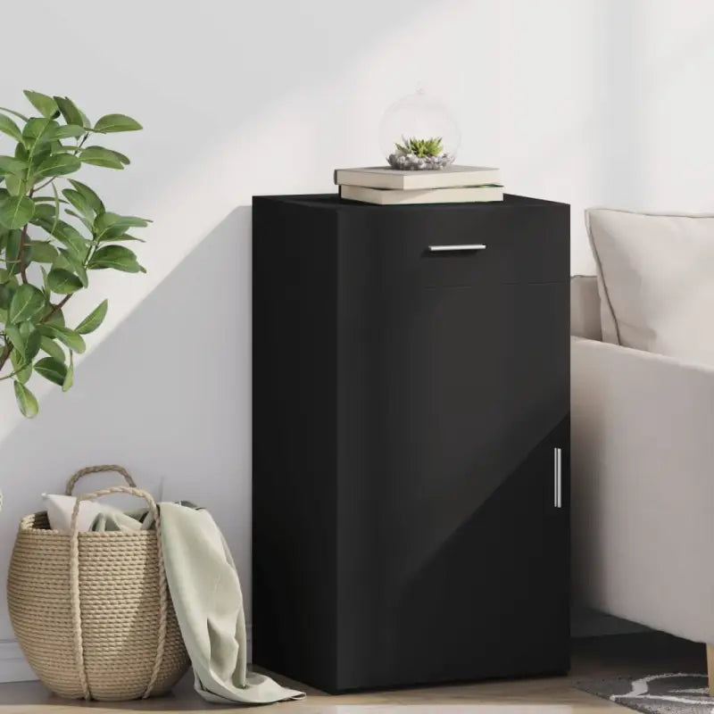 Klassiek dressoir van bewerkt hout voor een stijlvolle inrichting - Zwart / 1 - Dressoirs & buffetkasten