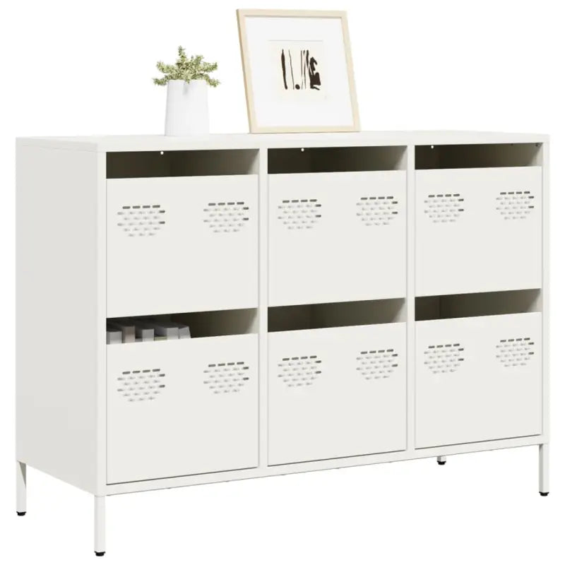 Klassiek dressoir van koudgewalst staal voor huis en kantoor - Wit / 1 / 101.5 cm - Dressoirs & buffetkasten