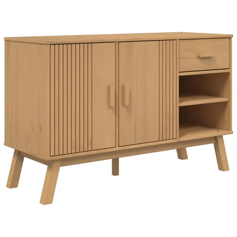 Klassiek dressoir van massief grenenhout met houten poten - Dressoirs & buffetkasten