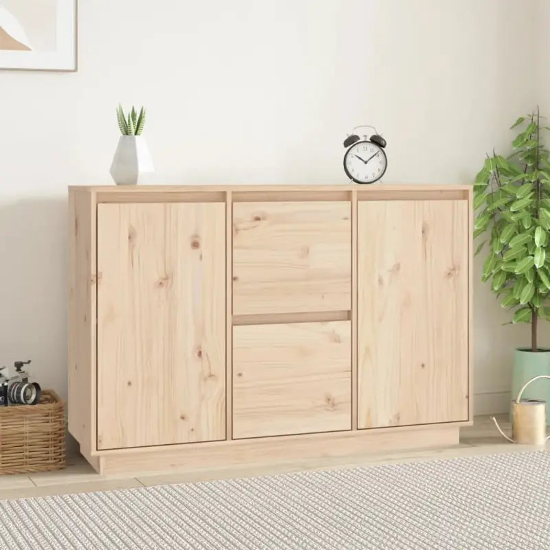 Klassiek dressoir van massief grenenhout met rustieke uitstraling - Naturel / 1 - Dressoirs & buffetkasten