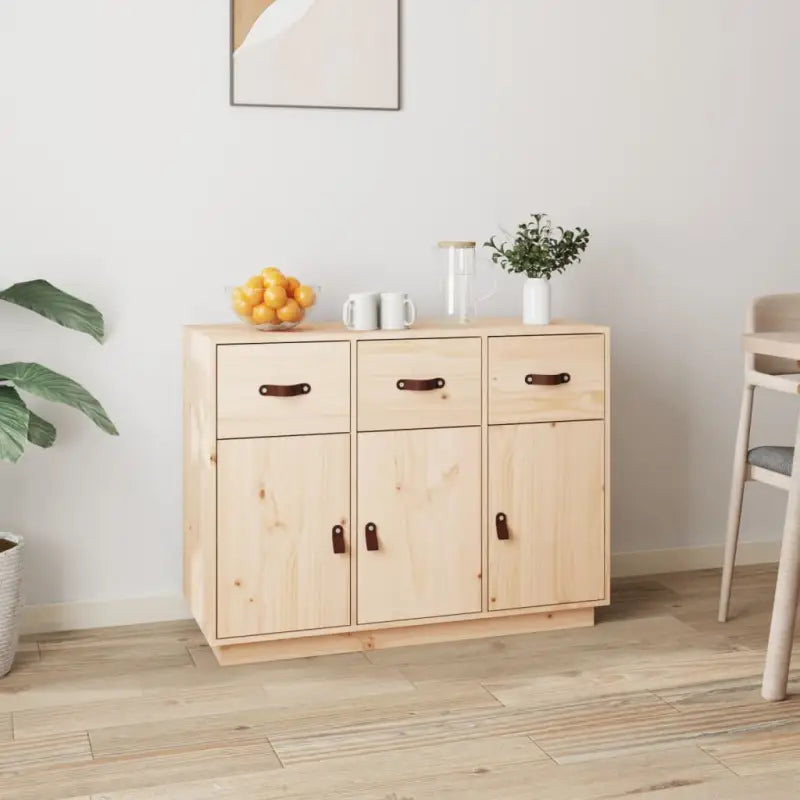 Klassiek Dressoir van Massief Grenenhout voor Slaapkamer of Woonkamer - Naturel / 1 - Dressoirs & buffetkasten
