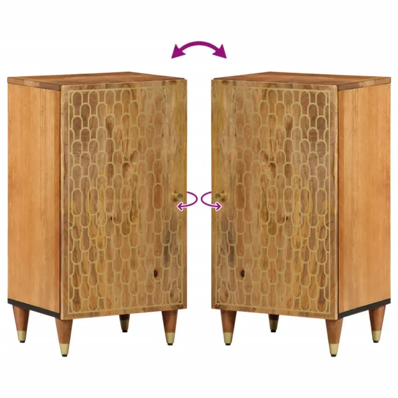 Klassiek dressoir van massief mangohout met houten poten - Dressoirs & buffetkasten