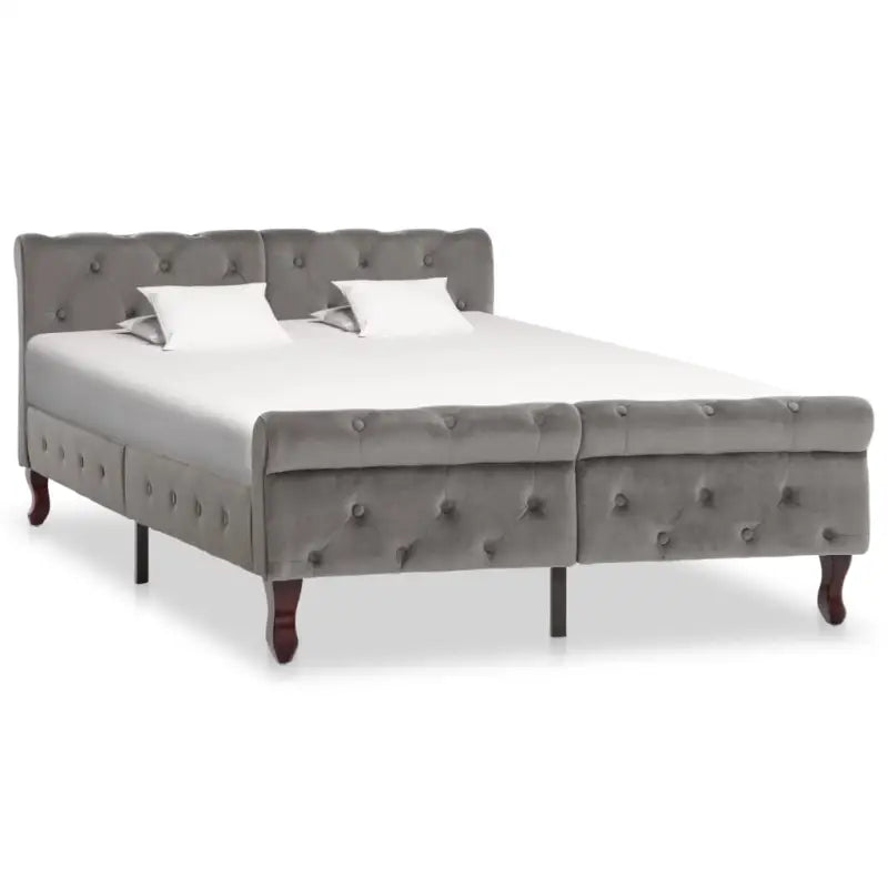 Klassiek gestoffeerd bedframe met elegante uitstraling - Grijs / 120 x 200 cm - Bedden & bedframes
