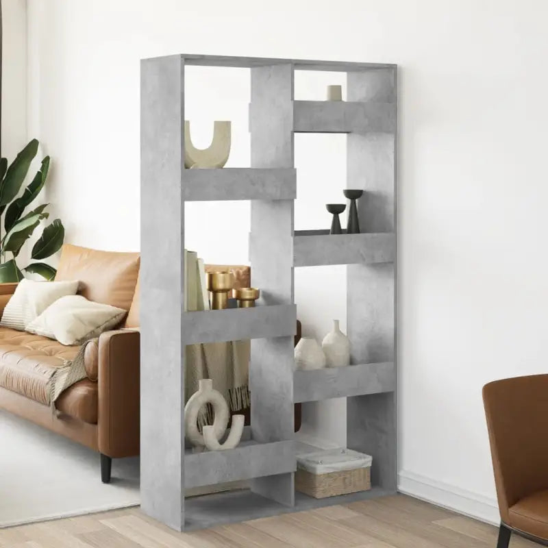 Klassiek kamerscherm van bewerkt hout voor modern interieur - Betongrijs / 1 / 175 cm - Boekenkasten