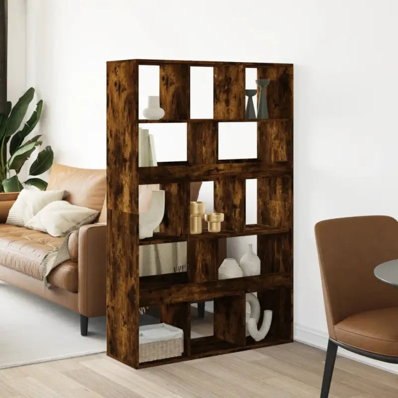 Klassiek kamerscherm van bewerkt hout voor stijl en functionaliteit - Gerookt eiken / 1 / 156.5 cm - Boekenkasten