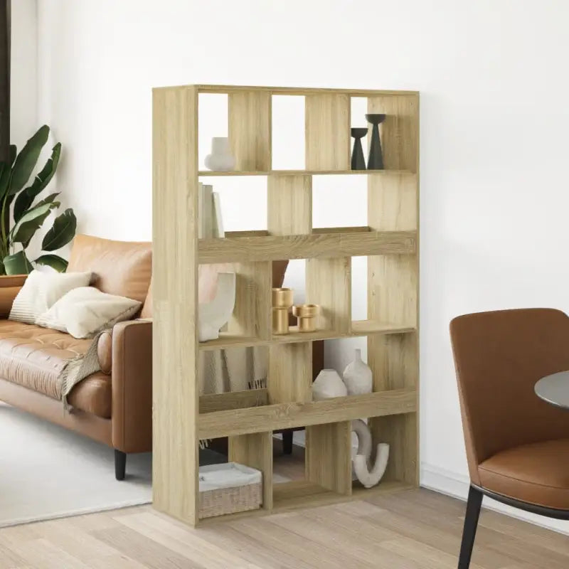 Klassiek kamerscherm van bewerkt hout voor stijl en functionaliteit - Sonoma eiken / 1 / 156.5 cm - Boekenkasten
