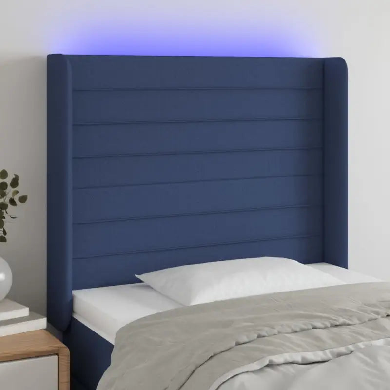 Klassiek LED Hoofdbord 147x16x118 voor een moderne slaapkamer uitstraling - Blauw / 103 x 16 x 118/128 cm / 1
