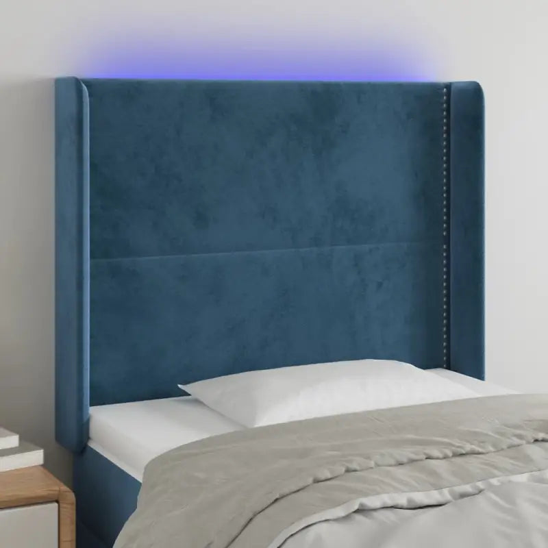 Klassiek LED hoofdbord en voetbord voor een moderne slaapkamer - Donkerblauw / 83 x 16 x 118/128 cm / 1 - Hoofdborden