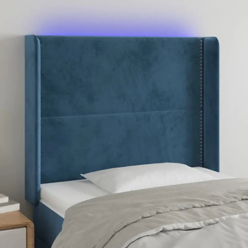 Klassiek LED hoofdbord en voetbord voor een moderne slaapkamer - Donkerblauw / 103 x 16 x 118/128 cm / 1 - Hoofdborden