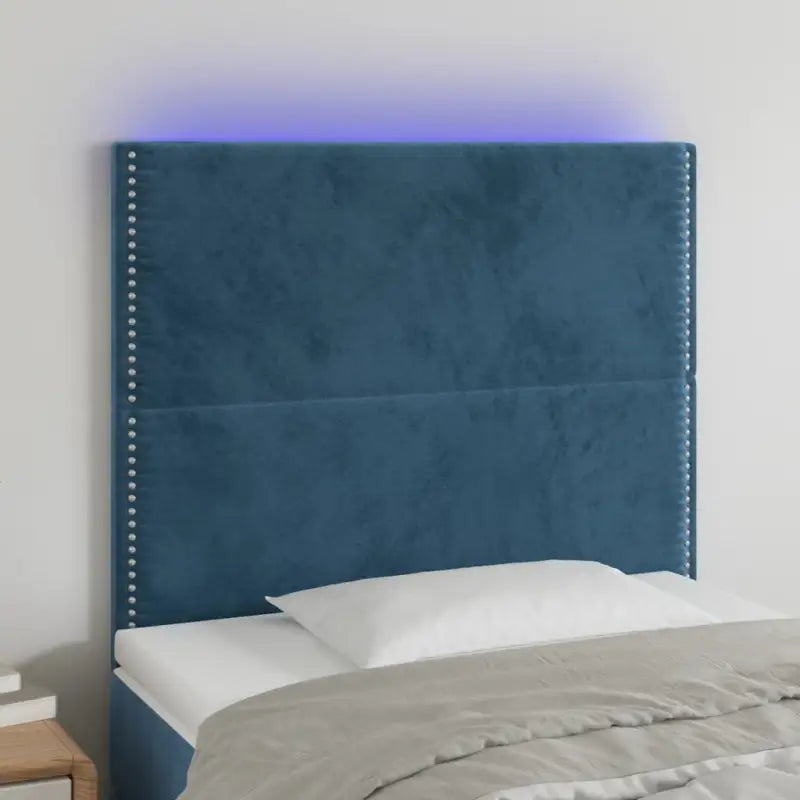 Klassiek LED Hoofdbord en Voetbord voor Moderne Slaapkamer - Donkerblauw / 80 x 5 x 118/128 cm / 1 - Hoofdborden